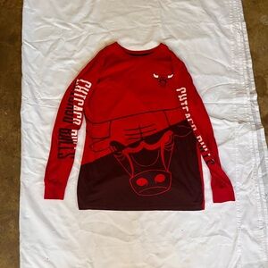 NBA Chicago Bulls Red Long Sleeve Tee